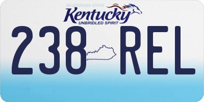 KY license plate 238REL