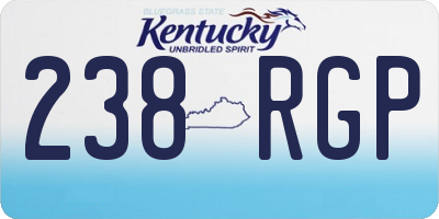 KY license plate 238RGP