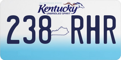 KY license plate 238RHR