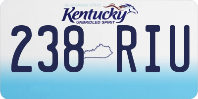 KY license plate 238RIU