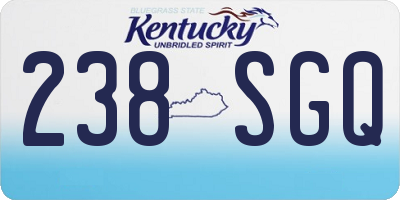 KY license plate 238SGQ