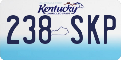 KY license plate 238SKP