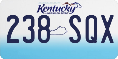 KY license plate 238SQX