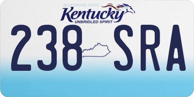 KY license plate 238SRA