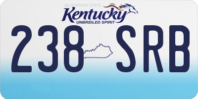 KY license plate 238SRB