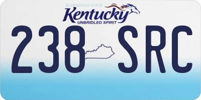 KY license plate 238SRC