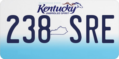 KY license plate 238SRE