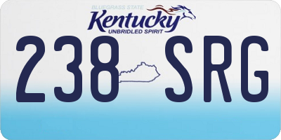 KY license plate 238SRG