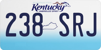KY license plate 238SRJ