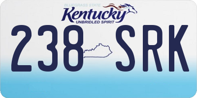 KY license plate 238SRK