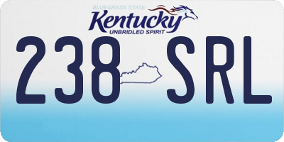 KY license plate 238SRL