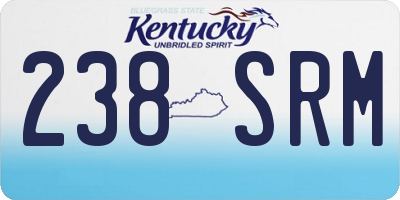 KY license plate 238SRM