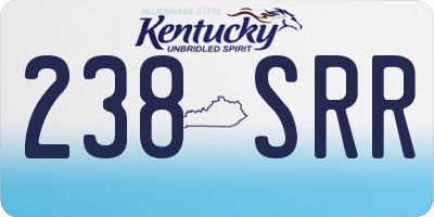KY license plate 238SRR