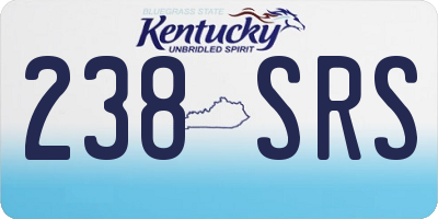 KY license plate 238SRS