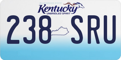 KY license plate 238SRU