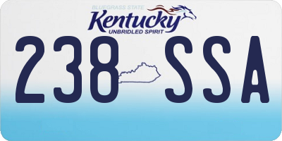KY license plate 238SSA