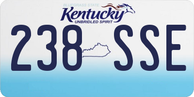 KY license plate 238SSE