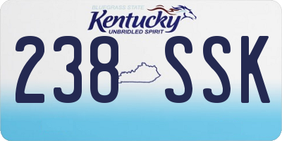 KY license plate 238SSK