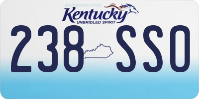 KY license plate 238SSO