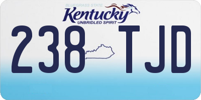 KY license plate 238TJD