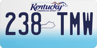 KY license plate 238TMW