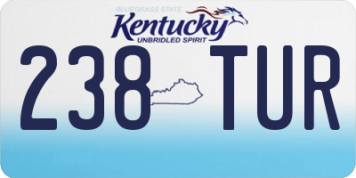 KY license plate 238TUR