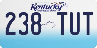 KY license plate 238TUT