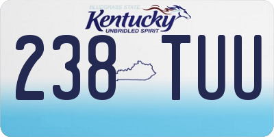 KY license plate 238TUU