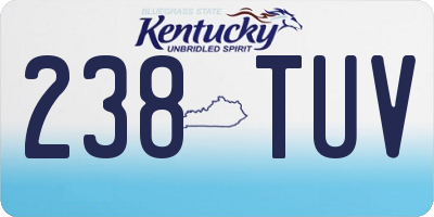 KY license plate 238TUV