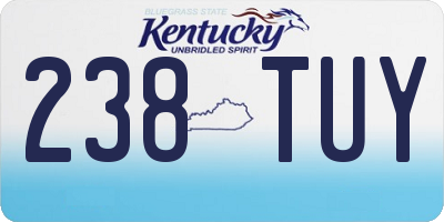 KY license plate 238TUY
