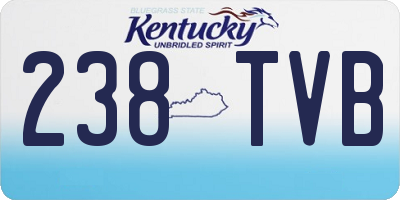 KY license plate 238TVB