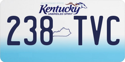 KY license plate 238TVC