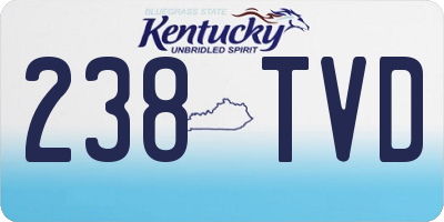 KY license plate 238TVD
