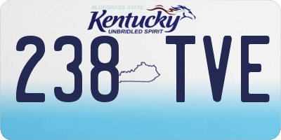 KY license plate 238TVE