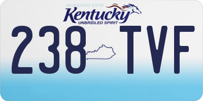 KY license plate 238TVF