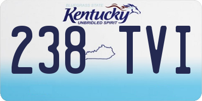 KY license plate 238TVI