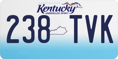 KY license plate 238TVK