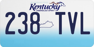 KY license plate 238TVL