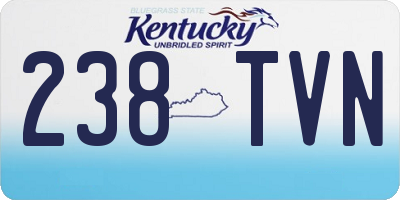 KY license plate 238TVN