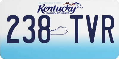 KY license plate 238TVR