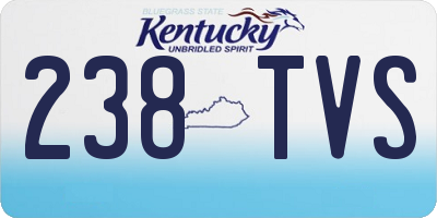 KY license plate 238TVS