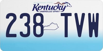 KY license plate 238TVW