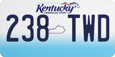 KY license plate 238TWD