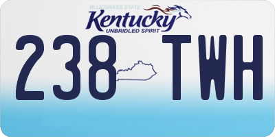 KY license plate 238TWH