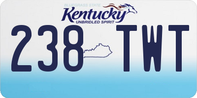 KY license plate 238TWT