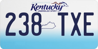 KY license plate 238TXE
