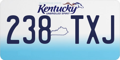KY license plate 238TXJ