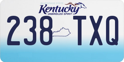 KY license plate 238TXQ