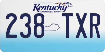 KY license plate 238TXR