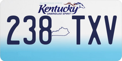 KY license plate 238TXV